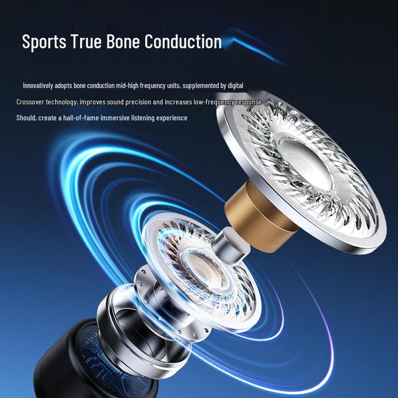 G01 Bone Conduction Wireless Headphones: Sweatproof, Open-Ear Design with Ultra-Long Battery for Running & Calls.