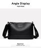 2025 Men's Genuine Leather Crossbody Bag with Three-Layer Main Compartment and Large Capacity