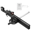 Precision Miter Gauge, Standard Slot 19 X 9.5 Mm, Aluminum Alloy Table Saw Miter Gauge with 48-89 Cm Grating 15 Angle Stops Adjustable Spring Loaded