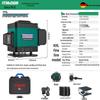 12-Line Green Laser Level with Infrared, Outdoor Strobe, Wall & Floor Mount, Automatic Leveling, Water-Resistant