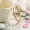 Gold Plated Enamel Bangle Bracelet Retro Light Luxury Flower Enamel Bangle  Traditional Chinese