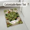 Kittens Theme Soft Crystal Velvet Rug Custom Name & Text Print Non Slip Floor Rug for Bedroom Living Room