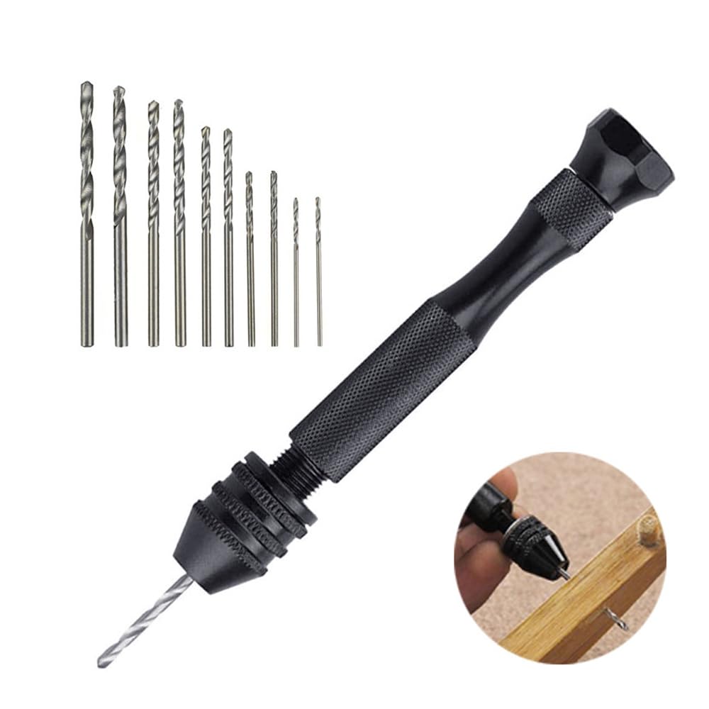 WANJICHENRUI Set with Pin Hand Craft Plastic Model and Storage Case for DIY Crafts 10-Piece Vise, Drill, Tools, Tools, (Black)