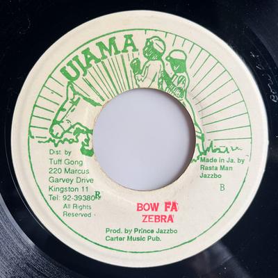 7-Zoll Schallplatte ZEBRA (3) - Bow Fa none Ujama Jamaika Reggae, Ska & Dub Gebraucht