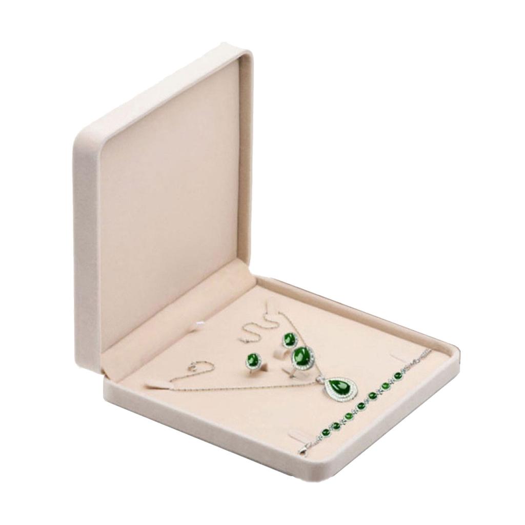 Samt Schmuckorganizer Stilvolle Aufbewahrungsbox für Halsketten Ringe Ohrringe Armbänder Geschenk für Hochzeiten und Jubiläen