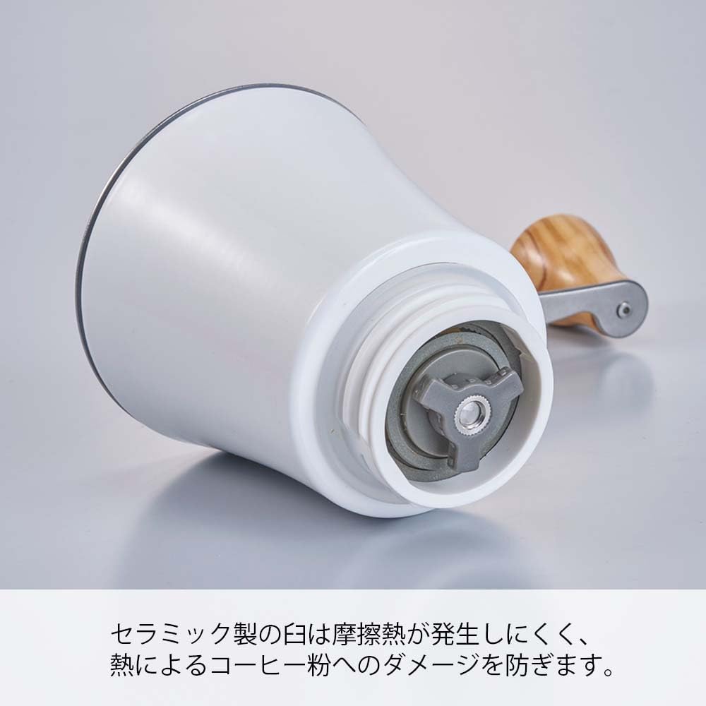 HARIO Ceramic Coffee Mill Wood N Hand Ground Coffee Beans 30g MCWN-2-OV