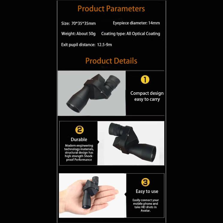 Tragbare HD Mini Tasche Monokulare Teleskop Hohe Vergrößerung Zoom Outdoor Angeln Teleskop Für Jagd Camping Bergsteigen