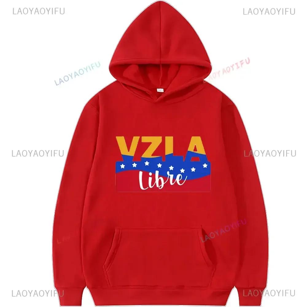 Venezuela Libre Sweatshirt Hasta El Final Con Venezuela Gift for Venezuelans Spring and Autumn Long Sleeve Men Pullovers