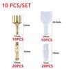 Tin Plated Copper Material Wire Connection Terminal Connector Set Transparent Sheath Male Female