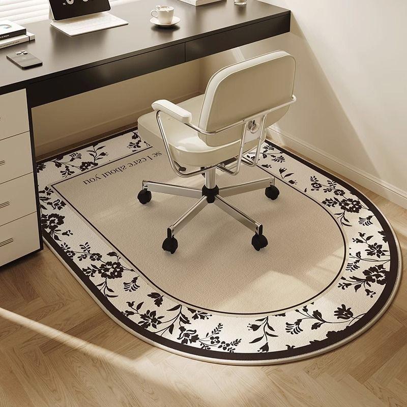 

Shape Bookroom Arched Floor Mat With Polyester Material For Living Decor Room Xie Hou Round Corner,60x90cm