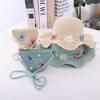 Summer Girl Princess 2pcs a Sets Sun Hat +bags Child Baby Casual Beach Butterfly Panama Caps for Holiday Party