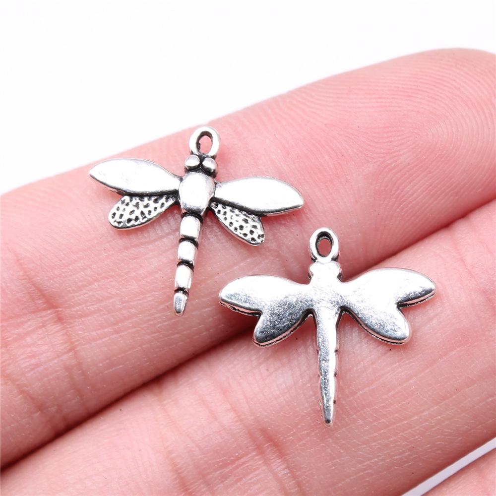 20pcs Dragonfly Charms Antique Silver Color Dragonfly Charms Pendants For Bracelets Dragonfly Charms Making Jewelry