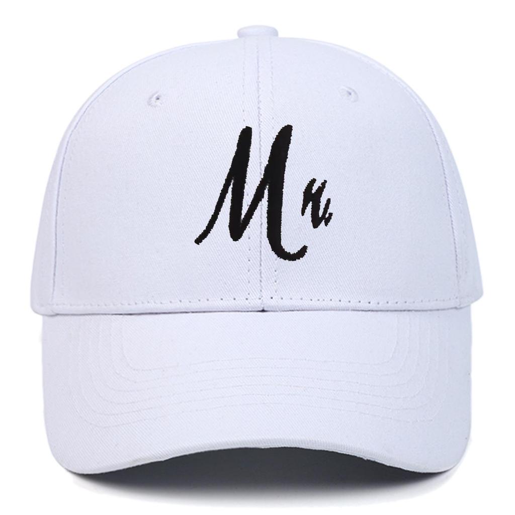 Black Embroidered MR & MRS Couple Sun Hat - Versatile Sun Protection for Spring & Summer