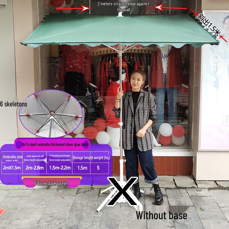 Commercial Outdoor Tilting Sunshade Umbrella: Large, Foldable, Thickened Awning for Sun Protection