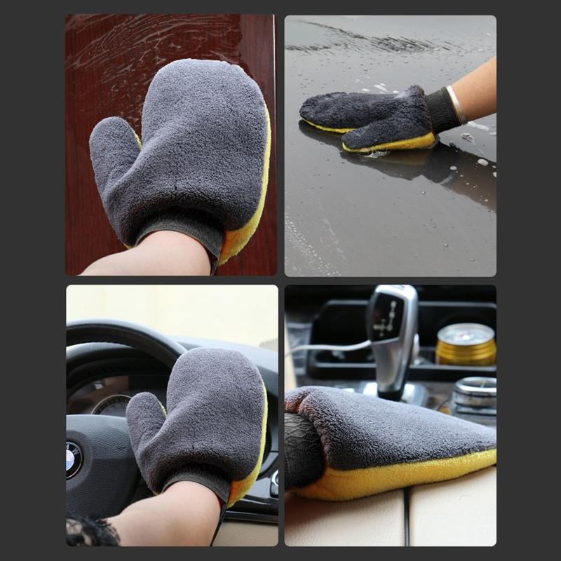 Car Wash Mitt Microfiber Chenille Wash Mitt 24x20cm Soft Car Cleaning Glove Ultra Soft Mitt Wash Towels