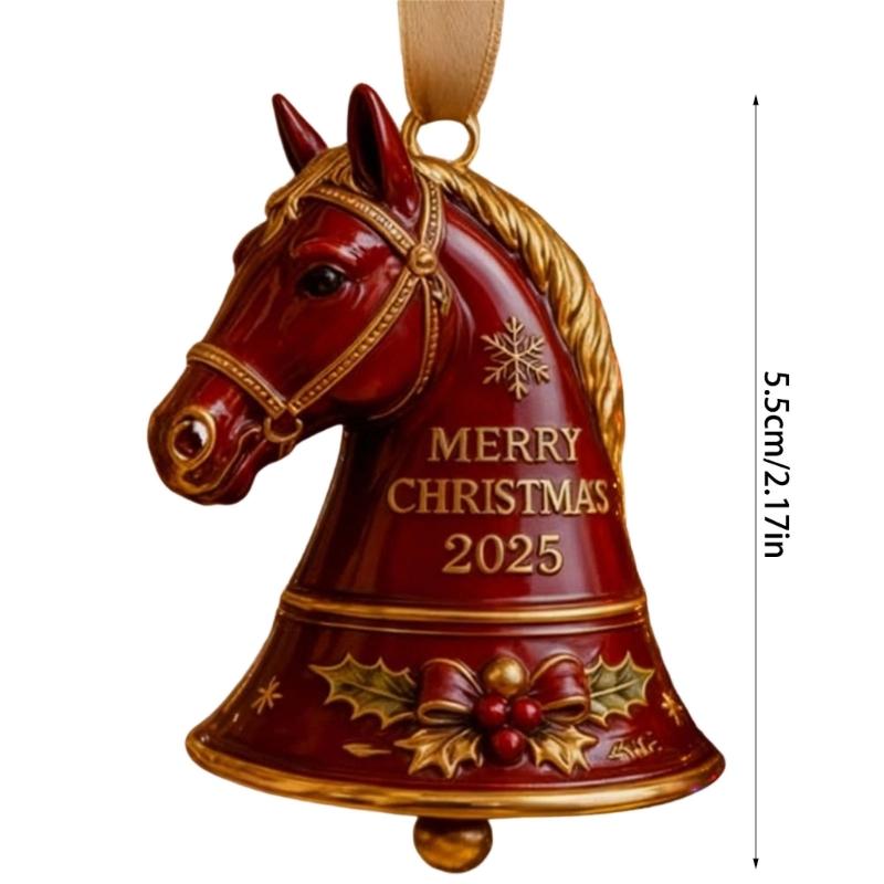 Christmas Tree Decoration Metal Bell Hanging Decoration 250th Anniversary Bell Ornament for Mantels Door Window Display
