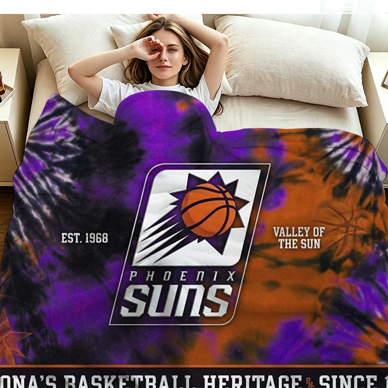 Phoenix Suns Print Flanelldecke Hohe Qualität Warm Bequem Decke für Alle Jahreszeiten Perfekt für Geschenke Heimdekoration