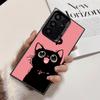 Black Cat Cartoon Cute Shockproof Phone Case for Samsung Galaxy S26 Edge S25 Ultra S24 FE S23 Plus S21 Cover Anti Fall Fundas