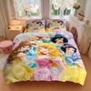 Princesses Gowns Print 3Pcs Bedding Setduvet Cover With 2 Bedropillowcase Home Birthday Gift