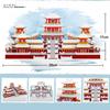China Famous Historical Cultural Architecture Micro Diamond Block Snow View Epang Palace Restore Nanobrick Construction Brick Toys