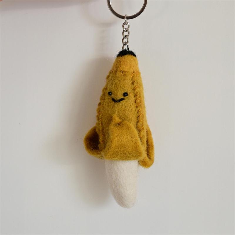 Nepal Wool Felt Fruit & Vegetable Pendant Keychain Plush Doll