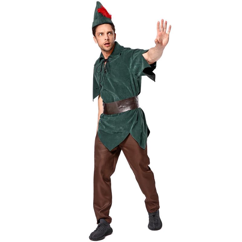 Adult Peter Pan & Robin Hood Cosplay Set - Elf Hunter Fairy Tale Costume for Halloween & Role-Playing