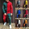 Stylish Men's Tracksuit Suit With Hoodie And Zipper Closure For Gym And Sports