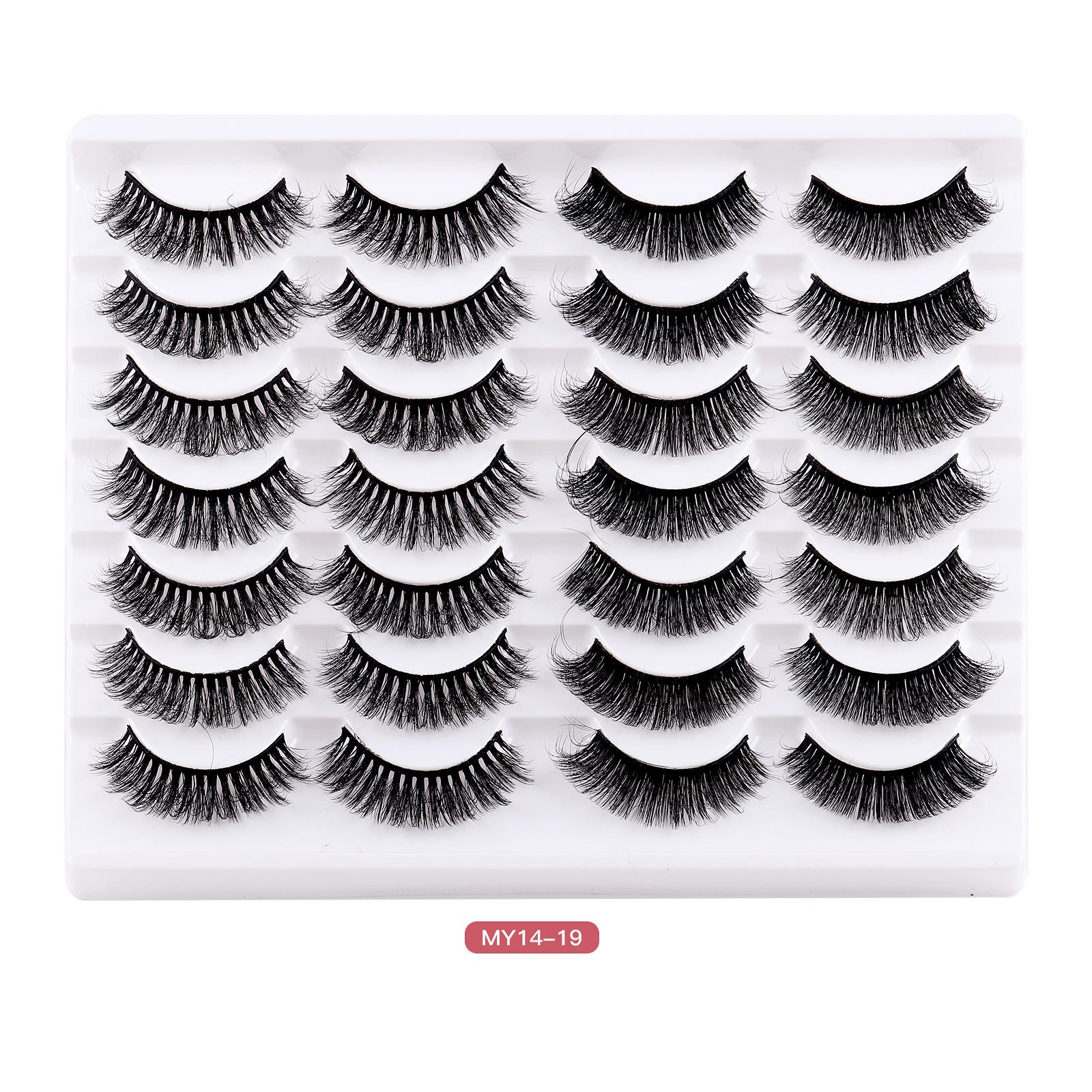 

Новый продукт Накладные ресницы 14 пар жареных волос Пушистые и грязные норковые волосы Привитые ресницы Толстые и вьющиеся