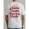 Men'S Italian And Wine T-Shirt - Pasta Print with Italian Phrases 'Amore Pasta, Vino E Basta' - Casual Short Sleeve Shirt, Relaxed Fit Gift for Pasta