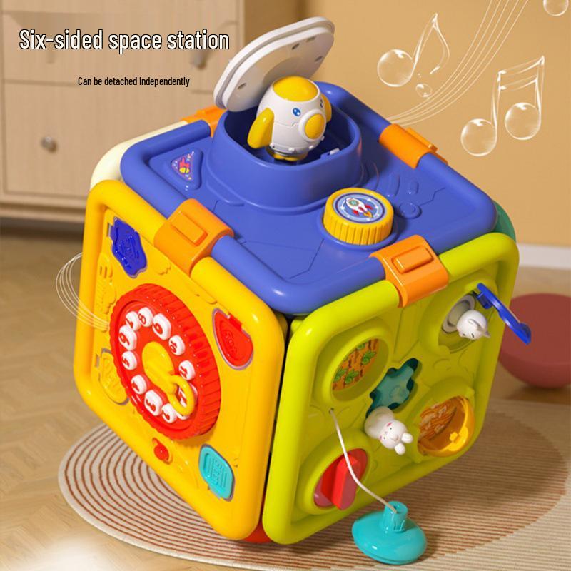 Multifunctional Music & Puzzle Hexahedron for Children's Early Education