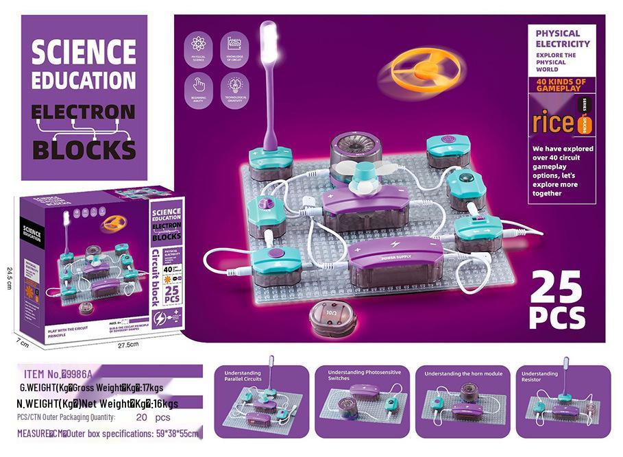 DIY Science Experiment Kit - Electronic Circuit Building Blocks for Primary Students