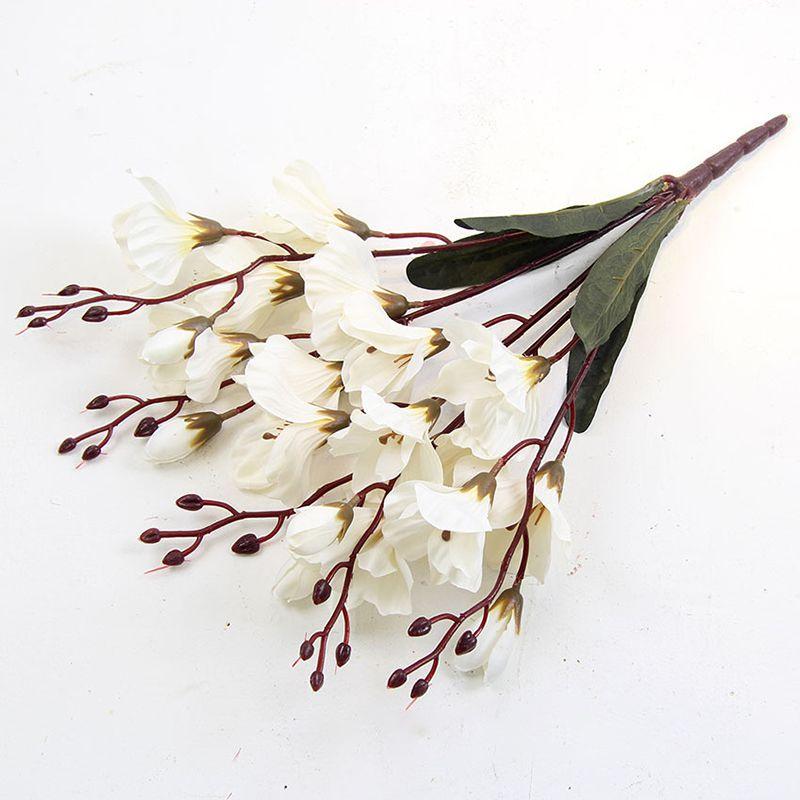 Beautifully Crafted Faux Magnolia Silk Floral Bouquet For Home And Party Decor