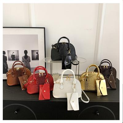 Women's Faux Leather Shell Bag Fashionable Single Shoulder Crossbody Bag Casual Handbag