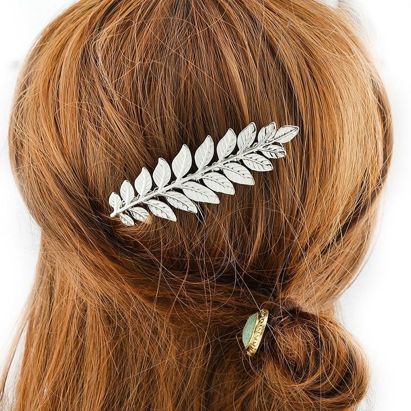 Estilo Cabelo Jóias Individual Cor Dourada Cor Prata Folha Cabelo Cam Acessórios Para Cabelo Casamento