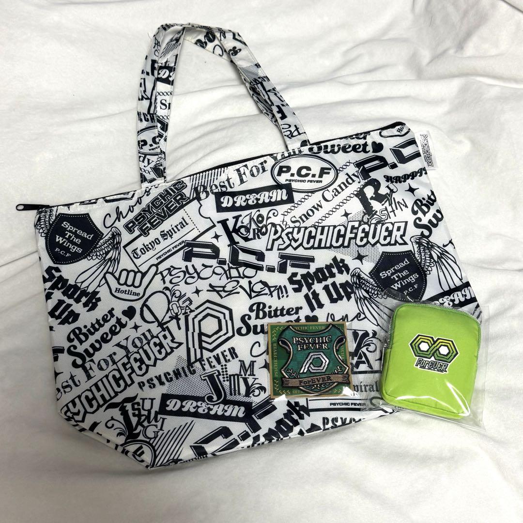 

[USED] PSYCHIC FEVER FC Bonus Tote Bag Pouch Patch Set