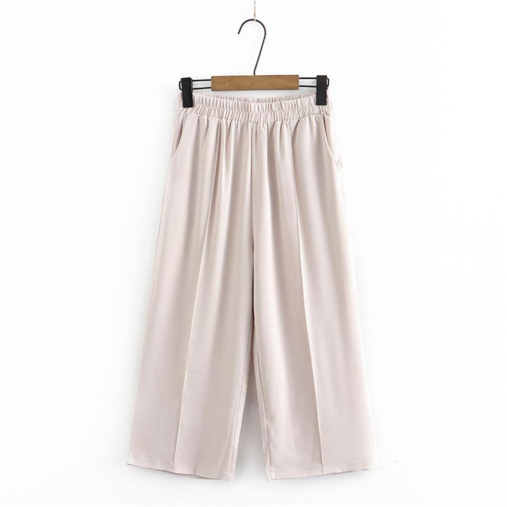 Stylish Chiffon Two-piece Suit for Middle-aged Women - Loose Short-sleeved Summer Set