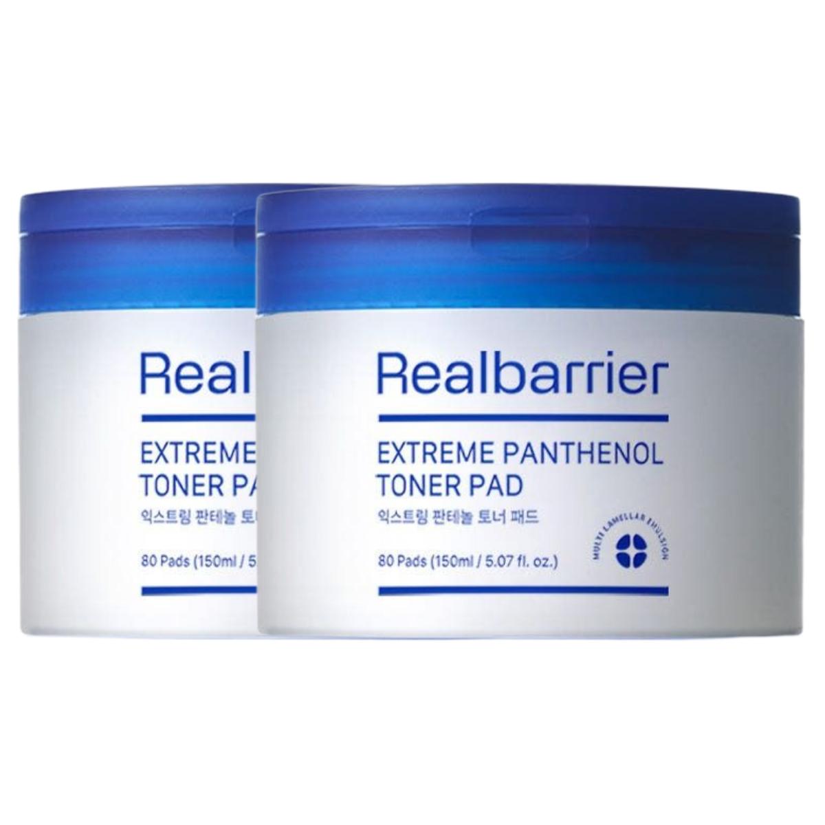 

Real Barrier Extreme Panthenol Toner Pad 150ml 80 Sheets x 2ea Hydrating Facial Pads for Sensitive Skin