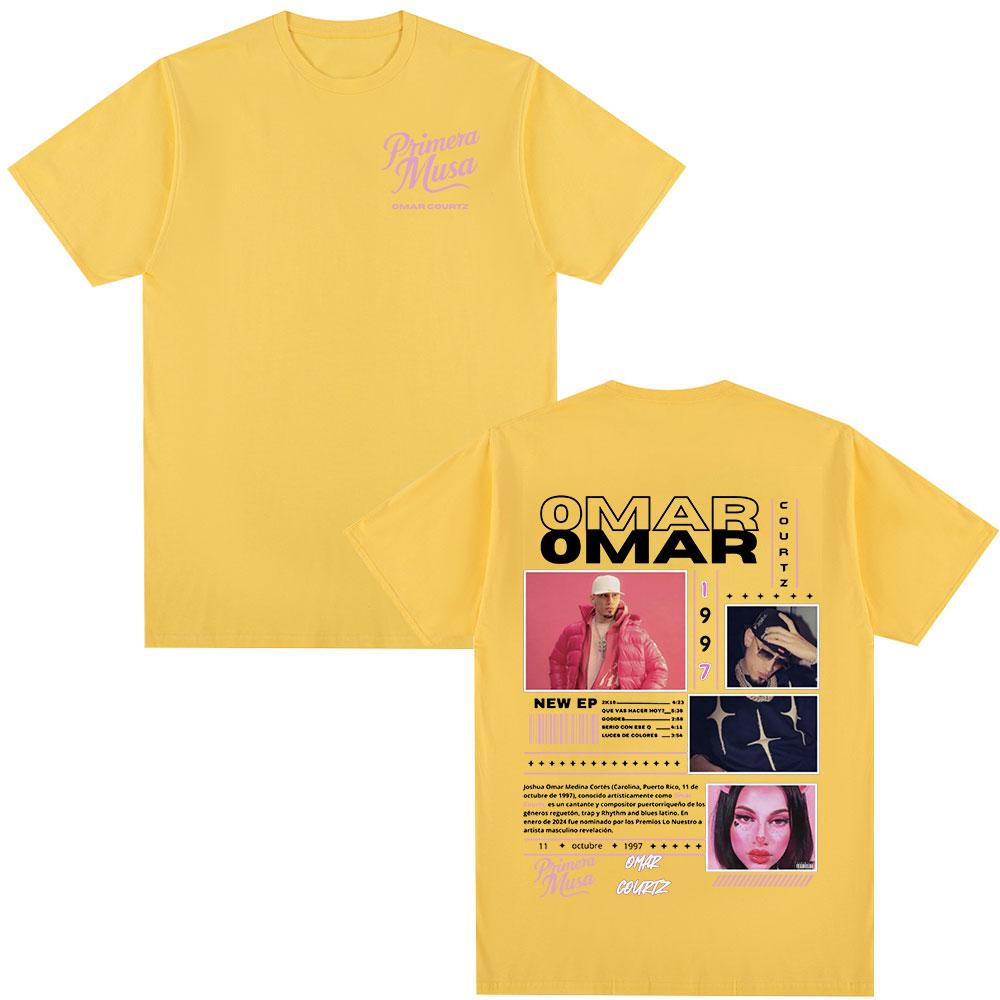 Omar Courtz Primera Musa Album Tour Merch T Shirt Unisex Women Clothing Hip Hop Fashion Tshirt Casual Cotton Short Sleeve Tshirts