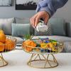 Avrupa tarzı seramik meyve tabağı Yaratıcı oturma odası Ev tipi meyve sepeti İkindi çayı Şeker tatlı standı Dim sum tabağı