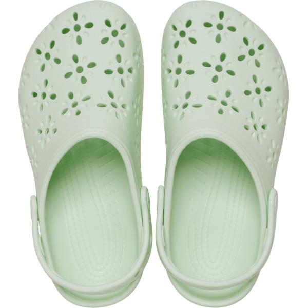 Crocs Classic Floral Cutout Clogs Jade Tint 210927 3yh