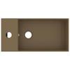 Bathroom Washbasin with Overflow Matte Cream Ceramic
