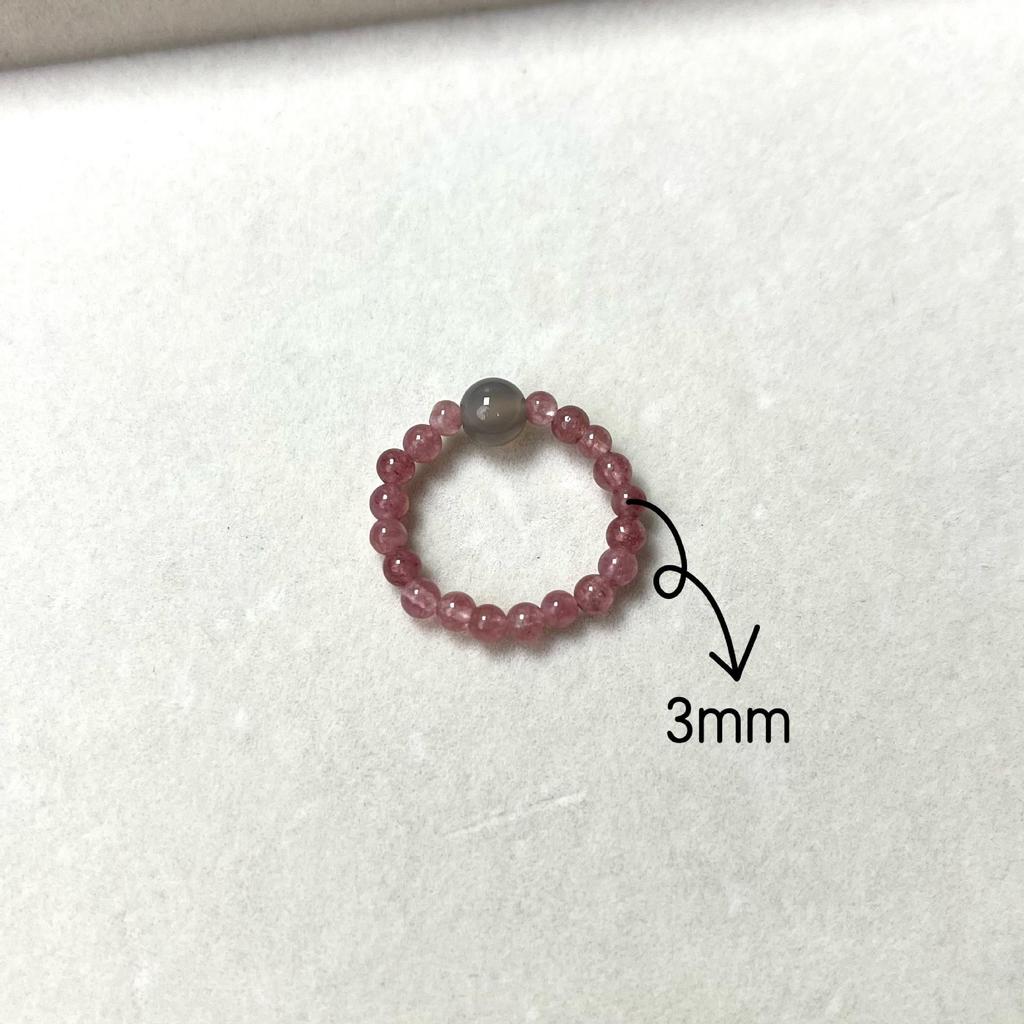 Versatile Women's Elastic Cord Beaded Finger Ring Accessory