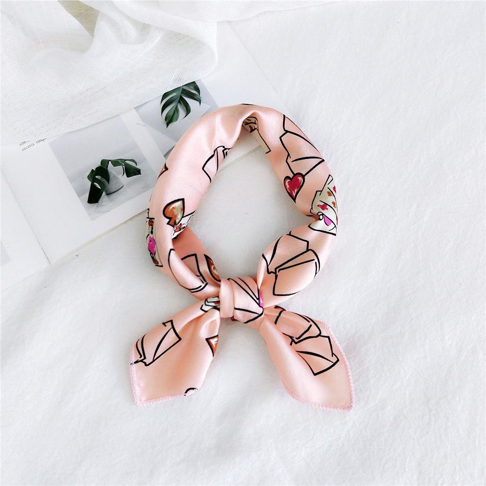 50 Seiden-Carrés: Vielseitige Frühlings-/Sommer-Halstücher für Damen - Koreanischer Stil