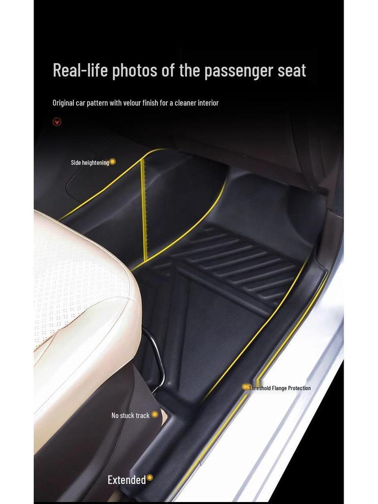 Durable TPE Floor Mat with Door Sill Protector for Changan CX70/CX70T.