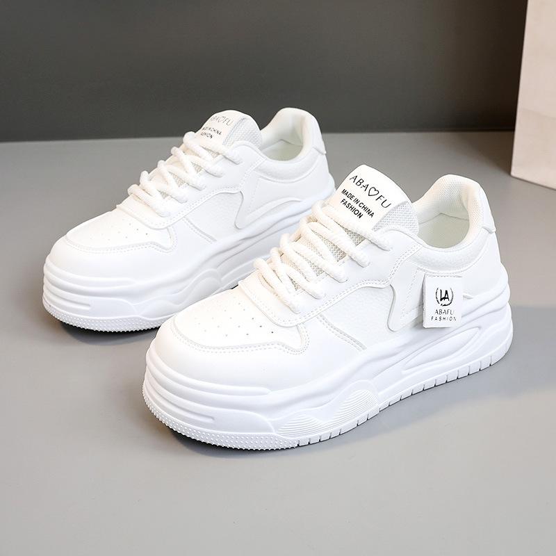 

[Customized] ZY1026 new spring and summer 2025 popular casual women s shoes thick sole heightening splicing round head board shoes resistant 35