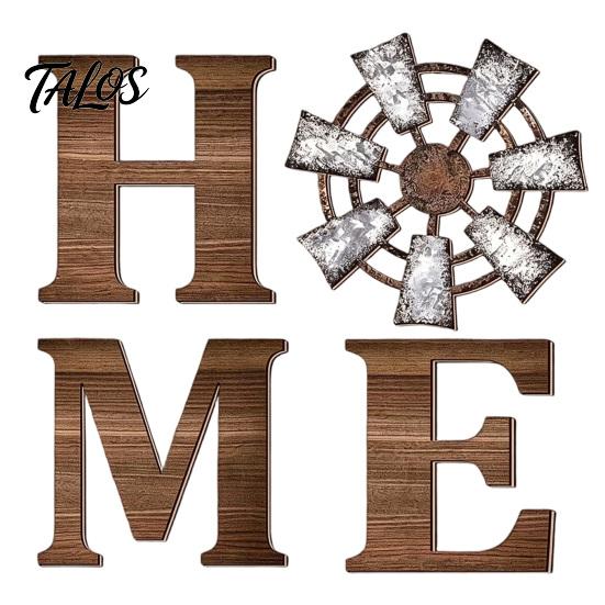 Holiday Atmosphere Home Accents 4Pcs/Set Rustic HOME Sign, Christmas Wooden Wall Decor 2D Flat Decorative Seasonal Signs for Door Snowflake