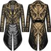Herren Steampunk Viktorianisch Jacke Gothic Frack Kostüm Vintage Mantel