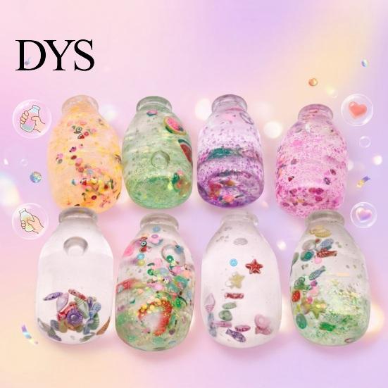 Calming Sensory Toy Clear Bottle Squeeze Toy, Stress Relief Water Quiet Tools Portable Hand for Office School Home Slow Rebound Desk