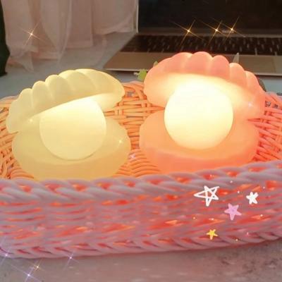 LED Night Light Shell Decorative Luminaires Kawaii Room Decor Toys for Children Cartoon Bedroom Lights Holiday Gifts Birthday