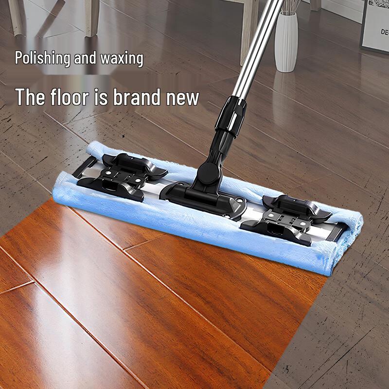 Meiliya Clip-on Flat Mop with 2 Reusable Cloths